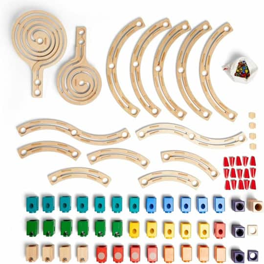 Hape Quadrilla Wooden The Cyclone Marble Run Construction Set